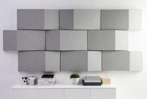 3D GeoMetri Acoustic Fabric Covered Wall Panels