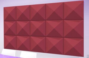 3D Piramit Akustik Kumaş Kaplı Duvar Panelleri
