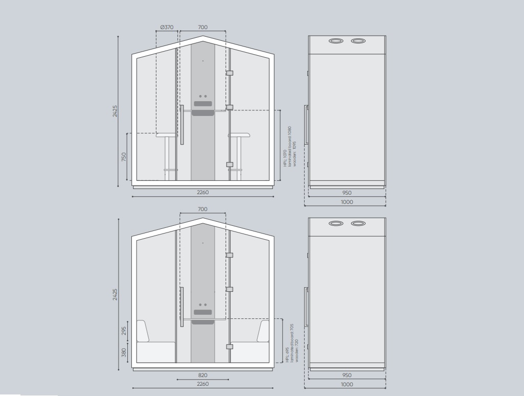 Brecon Meeting Cabine Dimensions